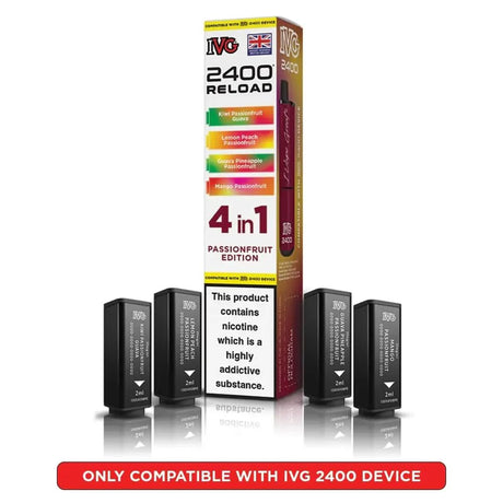 IVG 2400 Reload 4 in 1 Prefilled Pods | Pack of 4 - Power Vape Shop