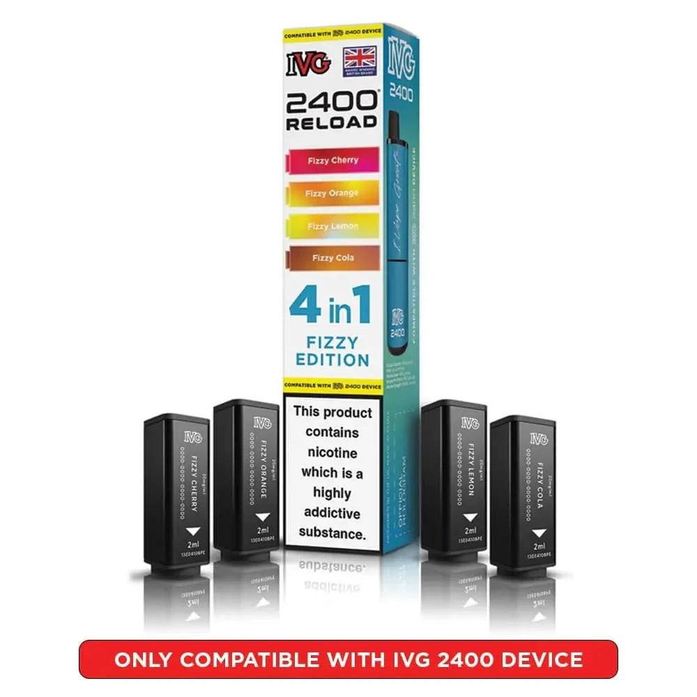 IVG 2400 Reload 4 in 1 Prefilled Pods | Pack of 4 - Power Vape Shop