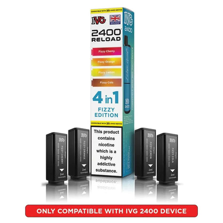IVG 2400 Reload 4 in 1 Prefilled Pods | Pack of 4 - Power Vape Shop