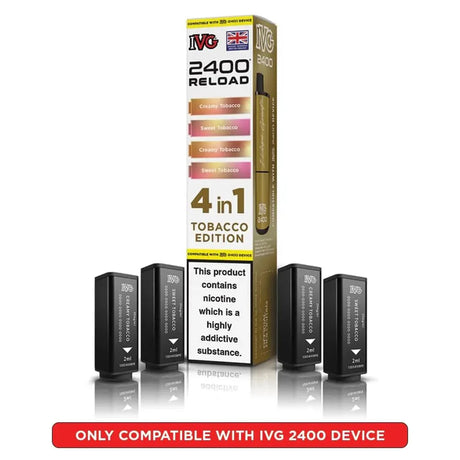 IVG 2400 Reload 4 in 1 Prefilled Pods | Pack of 4 - Power Vape Shop
