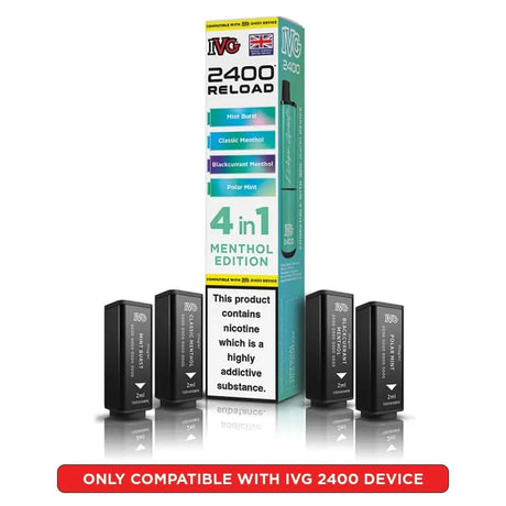 IVG 2400 Reload 4 in 1 Prefilled Pods | Pack of 4 - Power Vape Shop