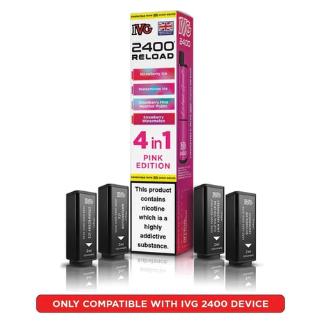 IVG 2400 Reload 4 in 1 Prefilled Pods | Pack of 4 - Power Vape Shop