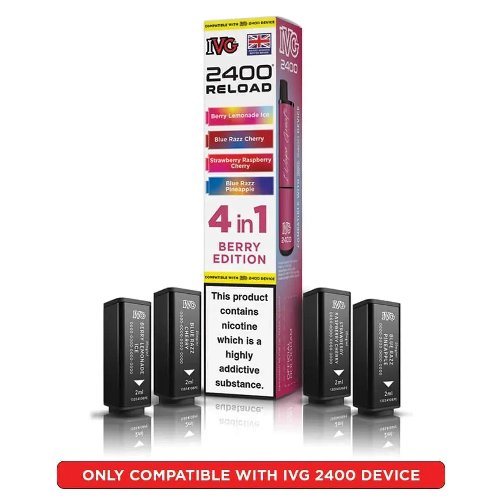 IVG 2400 Reload 4 in 1 Prefilled Pods | Pack of 4 - Power Vape Shop