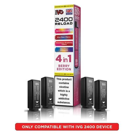 IVG 2400 Reload 4 in 1 Prefilled Pods | Pack of 4 - Power Vape Shop