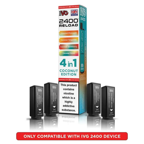 IVG 2400 Reload 4 in 1 Prefilled Pods | Pack of 4 - Power Vape Shop
