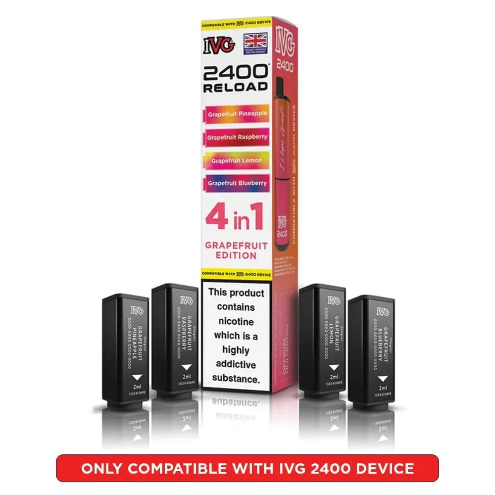 IVG 2400 Reload 4 in 1 Prefilled Pods | Pack of 4 - Power Vape Shop