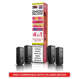 IVG 2400 Reload 4 in 1 Prefilled Pods | Pack of 4 - Power Vape Shop