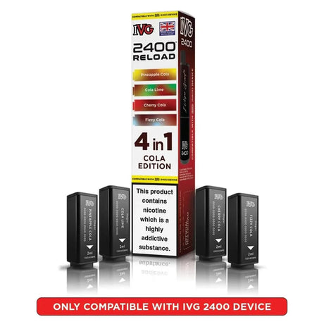IVG 2400 Reload 4 in 1 Prefilled Pods | Pack of 4 - Power Vape Shop