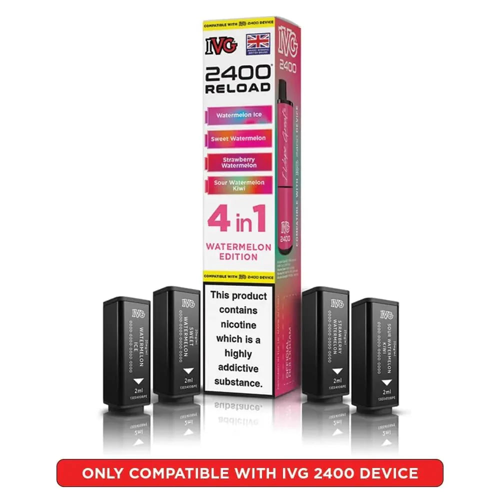 IVG 2400 Reload 4 in 1 Prefilled Pods | Pack of 4 - Power Vape Shop