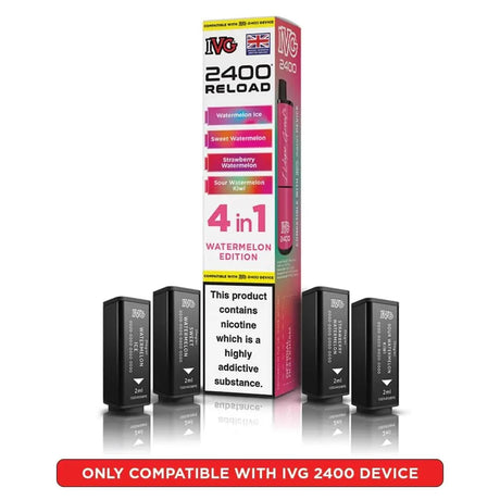 IVG 2400 Reload 4 in 1 Prefilled Pods | Pack of 4 - Power Vape Shop