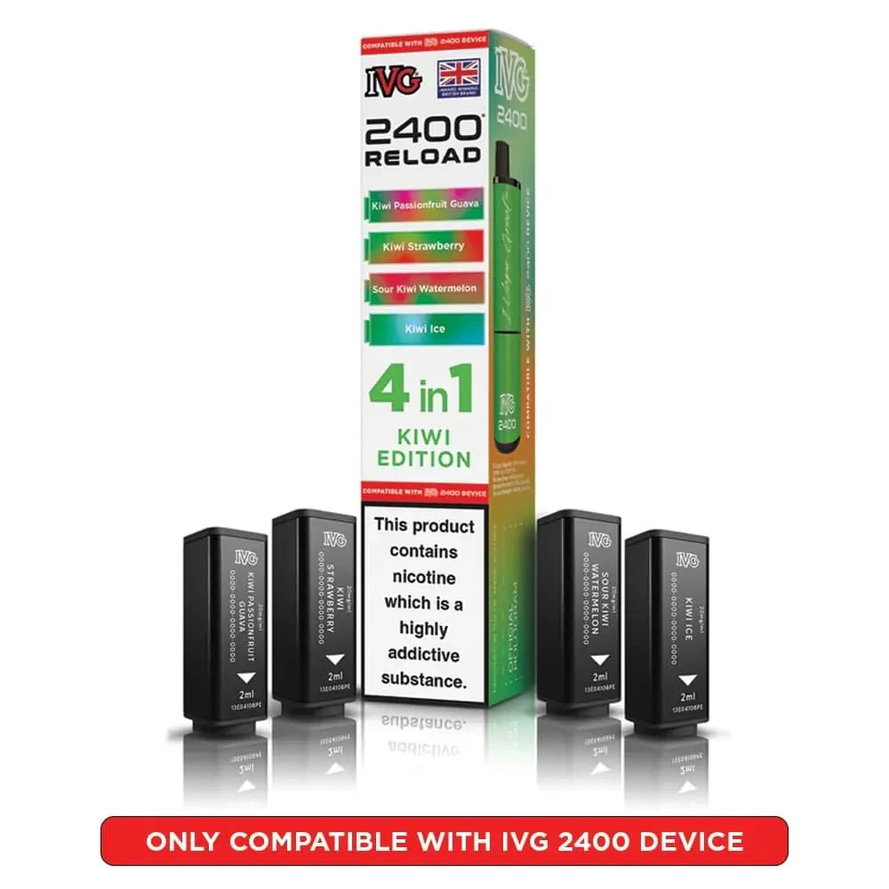 IVG 2400 Reload 4 in 1 Prefilled Pods | Pack of 4 - Power Vape Shop