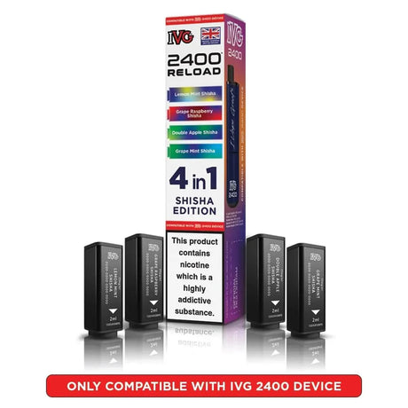 IVG 2400 Reload 4 in 1 Prefilled Pods | Pack of 4 - Power Vape Shop
