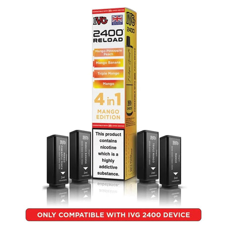 IVG 2400 Reload 4 in 1 Prefilled Pods | Pack of 4 - Power Vape Shop