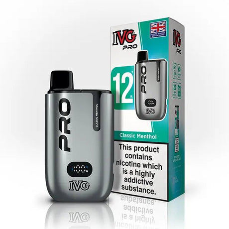 IVG Pro 10K Disposable Pod Kit - Box of 5 - Classic Menthol - vapeukwholesale