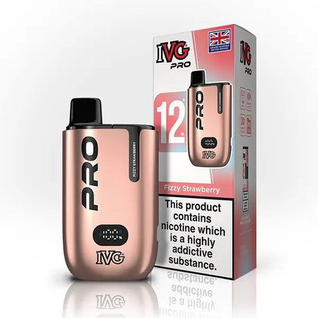 IVG Pro 10K Disposable Pod Kit - Box of 5 - Fizzy Strawberry - vapeukwholesale