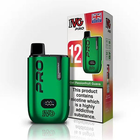 IVG Pro 10K Disposable Pod Kit - Box of 5 - Kiwi Passionfruit Guava - vapeukwholesale