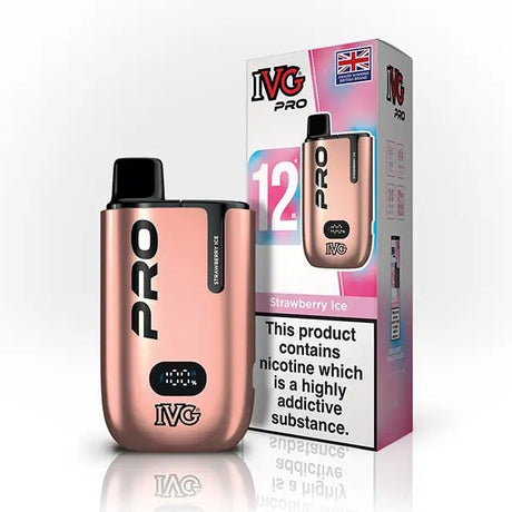 IVG Pro 10K Disposable Pod Kit - Box of 5 - Strawberry Ice - vapeukwholesale