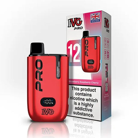 IVG Pro 10K Disposable Pod Kit - Box of 5 - Strawberry Raspberry Cherry - vapeukwholesale