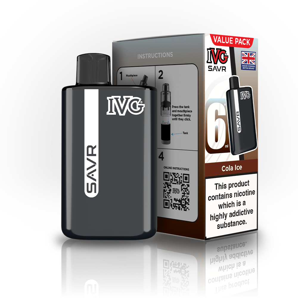IVG SAVR 3000 Disposable Vape Box of 5 - Cola Ice - vapeukwholesale