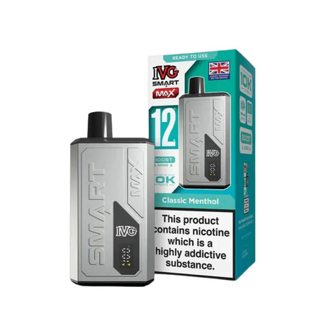 IVG Smart Max 10k Prefilled Pod Vape Kit Box of 5 - Classic Menthol - vapeukwholesale