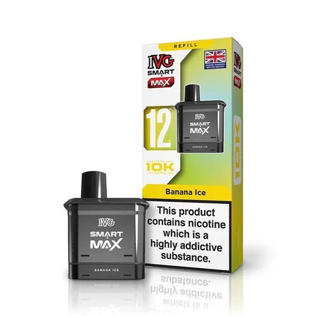 IVG Smart Max 10k Prefilled Refill Pods Pack of 5 - Banana Ice - vapeukwholesale
