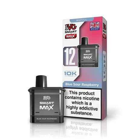 IVG Smart Max 10k Prefilled Refill Pods Pack of 5 - Blue Sour Raspberry - vapeukwholesale