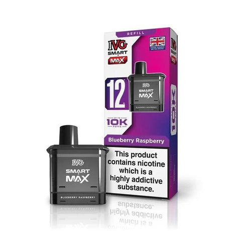 IVG Smart Max 10k Prefilled Refill Pods Pack of 5 - Blueberry Raspberry - vapeukwholesale