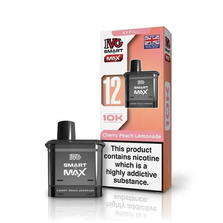 IVG Smart Max 10k Prefilled Refill Pods Pack of 5 - Cherry Peach Lemonade - vapeukwholesale