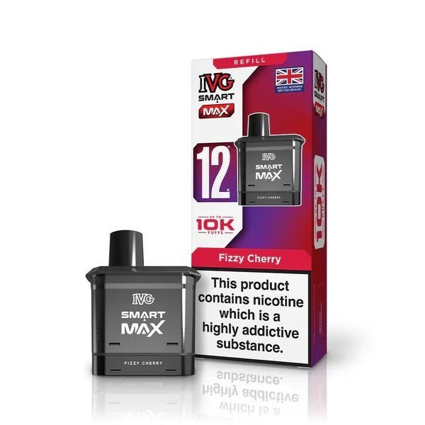 IVG Smart Max 10k Prefilled Refill Pods Pack of 5 - Fizzy Cherry - vapeukwholesale