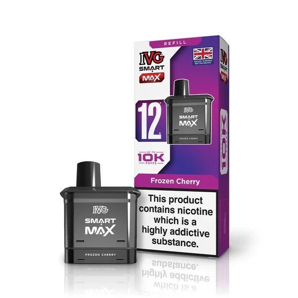 IVG Smart Max 10k Prefilled Refill Pods Pack of 5 - Frozen Cherry - vapeukwholesale