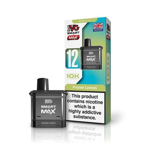 IVG Smart Max 10k Prefilled Refill Pods Pack of 5 - Frozen Lemon - vapeukwholesale