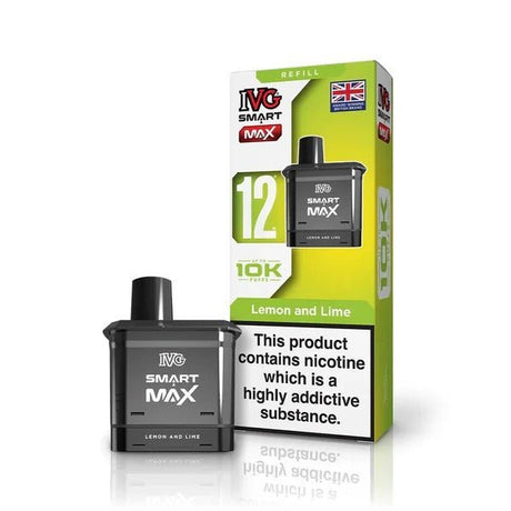 IVG Smart Max 10k Prefilled Refill Pods Pack of 5 - Lemon and Lime - vapeukwholesale