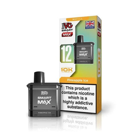 IVG Smart Max 10k Prefilled Refill Pods Pack of 5 - Pineapple Ice - vapeukwholesale