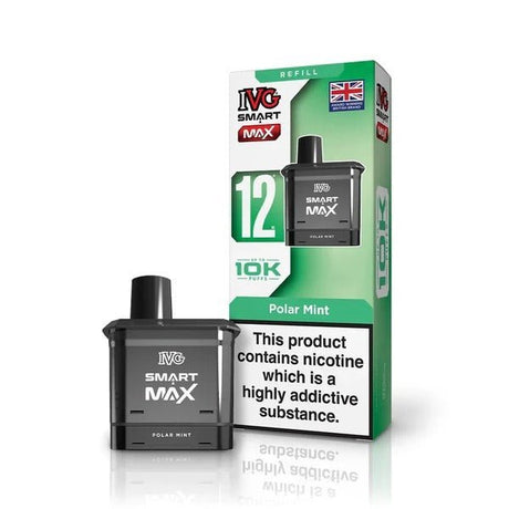 IVG Smart Max 10k Prefilled Refill Pods Pack of 5 - Polar Mint - vapeukwholesale