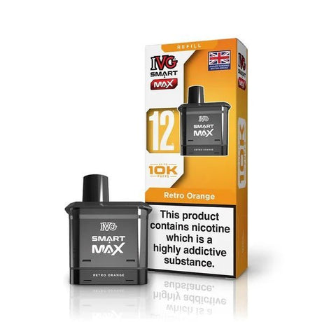 IVG Smart Max 10k Prefilled Refill Pods Pack of 5 - Retro Orange - vapeukwholesale