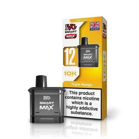 IVG Smart Max 10k Prefilled Refill Pods Pack of 5 - Triple Mango - vapeukwholesale