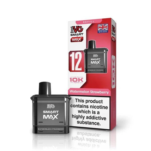 IVG Smart Max 10k Prefilled Refill Pods Pack of 5 - Watermelon Strawberry - vapeukwholesale