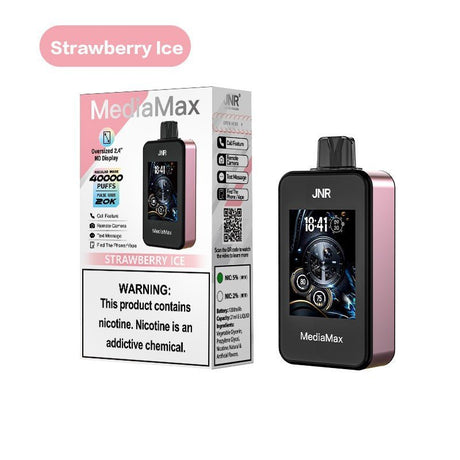 JNR Media Max 40k Prefilled Vape Pack of 5 - Strawberry Ice - vapeukwholesale