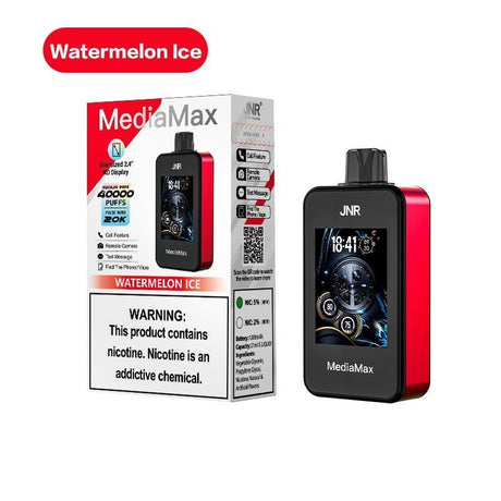JNR Media Max 40k Prefilled Vape Pack of 5 - Watermelon Ice - vapeukwholesale