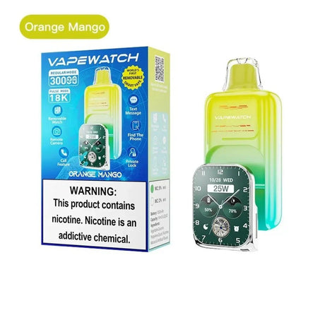 JNR Vape Watch 30k Prefilled Vape Pack of 5 - Orange Mango - vapeukwholesale