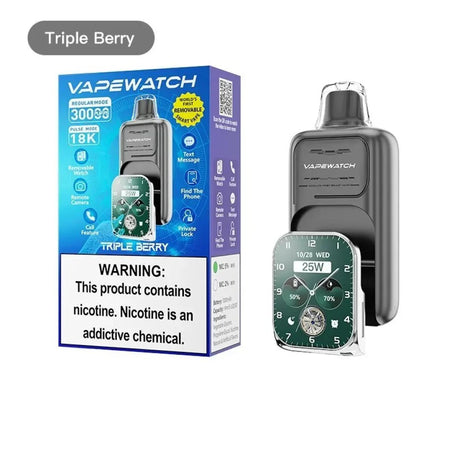 JNR Vape Watch 30k Prefilled Vape Pack of 5 - Triple Berry - vapeukwholesale