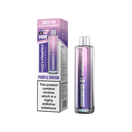 Juicy Pod Novamax 10k Prefilled Pod Vape Kit - Pack of 5 - Purple Dream - vapeukwholesale