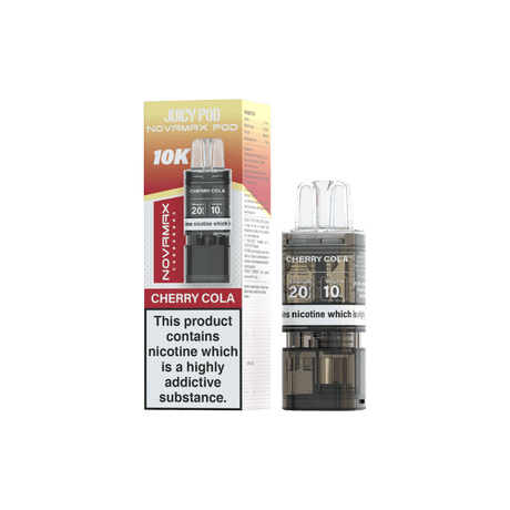 Juicy Pod Novamax 10k Replacement Pods - 10 pack - Cherry Cola - vapeukwholesale