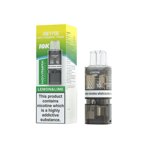 Juicy Pod Novamax 10k Replacement Pods - 10 pack - Lemon & Lime - vapeukwholesale