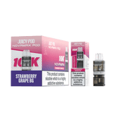 Juicy Pod Novamax 10k Replacement Pods - 10 pack - Strawberry Grape BG - vapeukwholesale