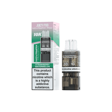 Juicy Pod Novamax 10k Replacement Pods - 10 pack - Strawberry Watermelon - vapeukwholesale