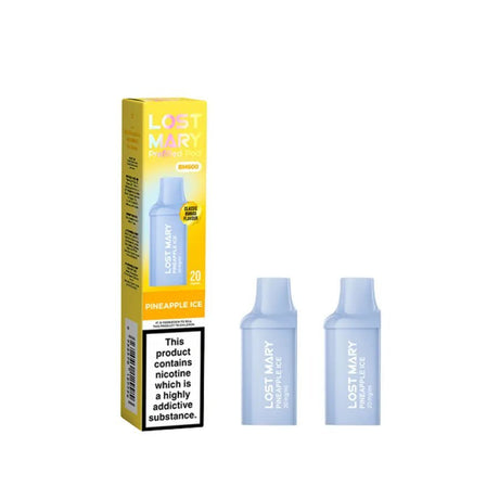 Lost Mary BM600 Replacement Pods Pack of 10 - Pineapple Ice - vapeukwholesale