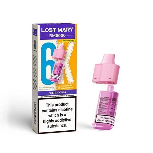 Lost Mary BM6000 Prefilled Pods Pack of 5 - Cherry Cola - vapeukwholesale