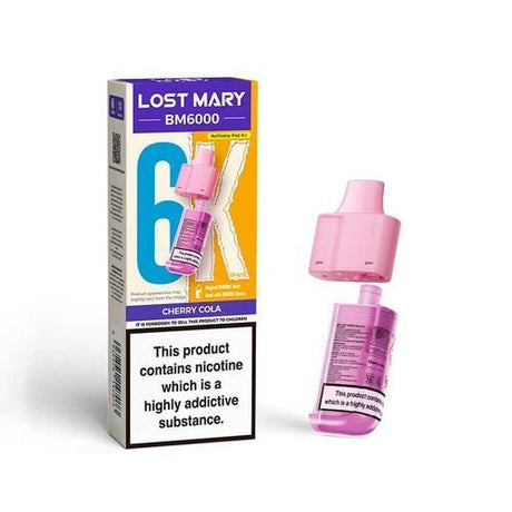 Lost Mary BM6000 Prefilled Pods Pack of 5 - Cherry Cola - vapeukwholesale