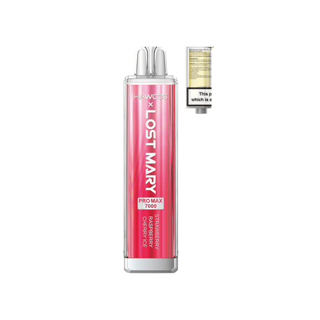 Lost Mary x Hawcos Pro Max 7000 Disposable Vape - Box of 10 - Strawberry Raspberry Cherry Ice - vapeukwholesale
